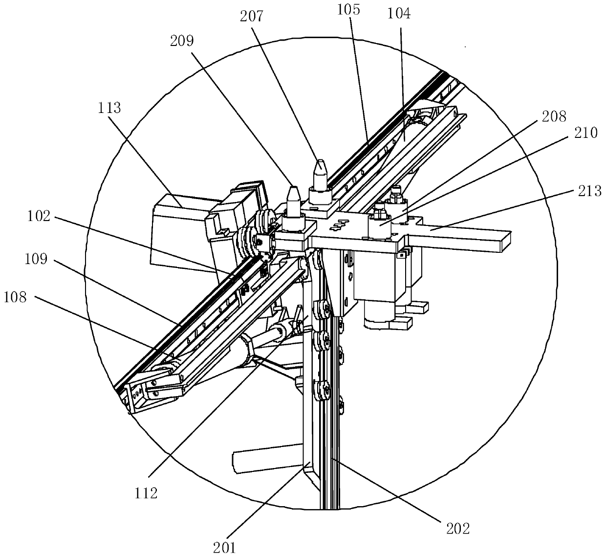 Automatic scanning device for welding seam of positioning plate of heat exchanger water chamber in nuclear power plant