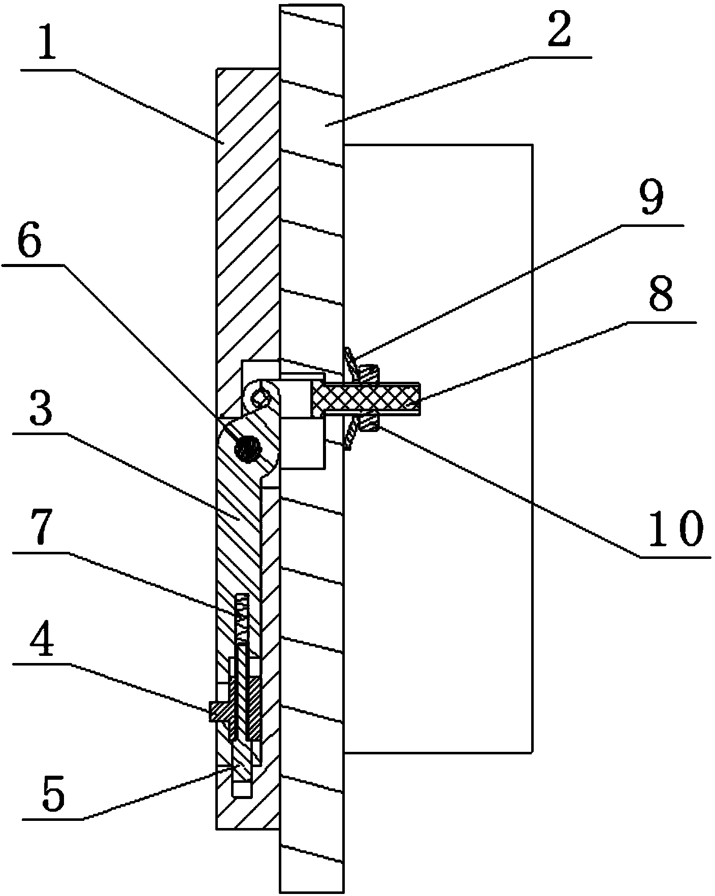 Fast installing mechanism and installing method for military liquid crystal display