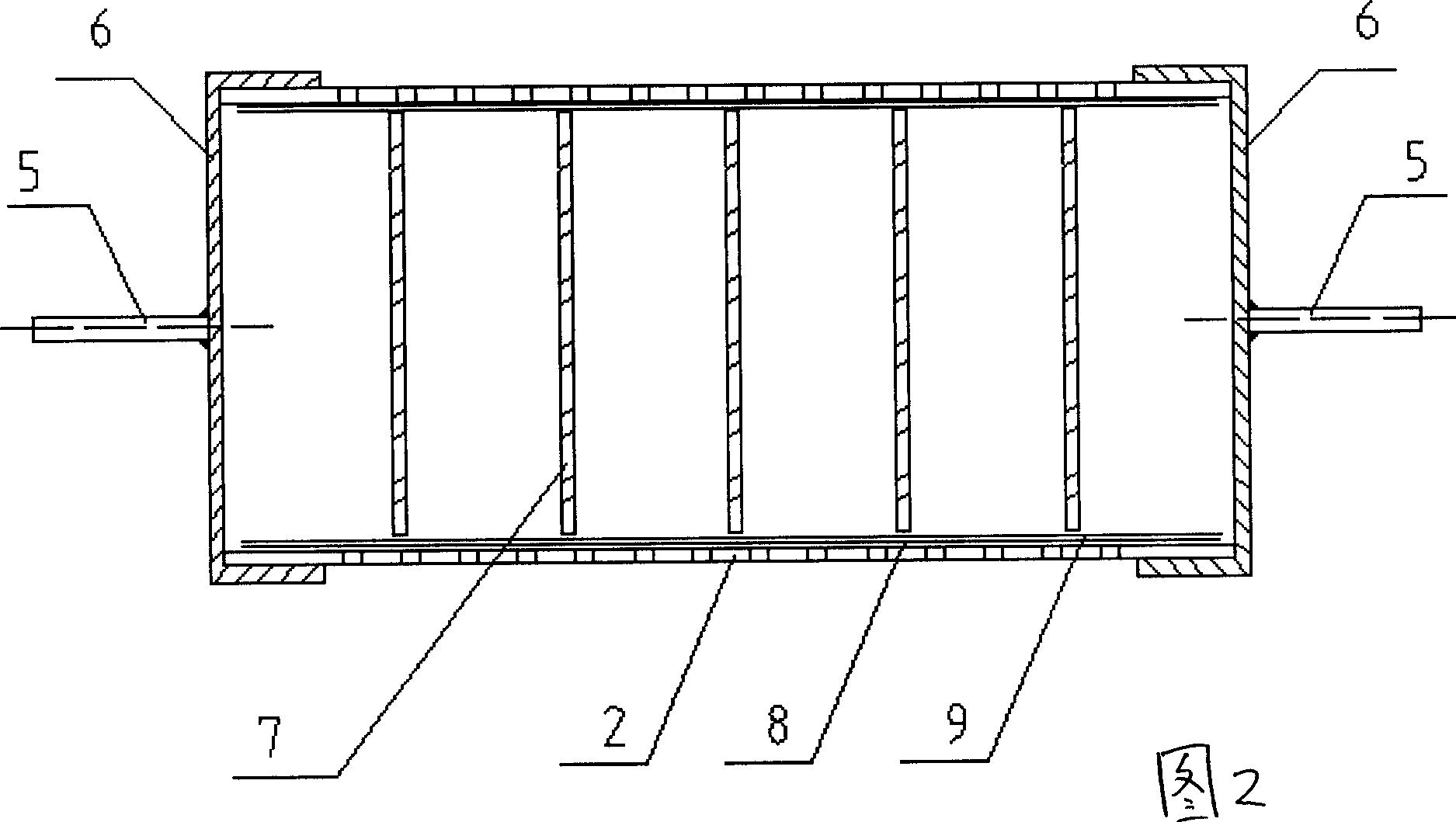 Rotary drum type reaction apparatus for waste water treatment by micro-electrolysis