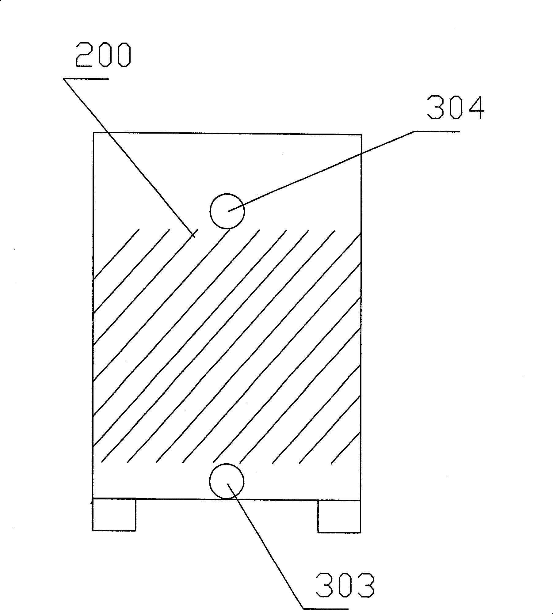 Side flow lamella using standard box body