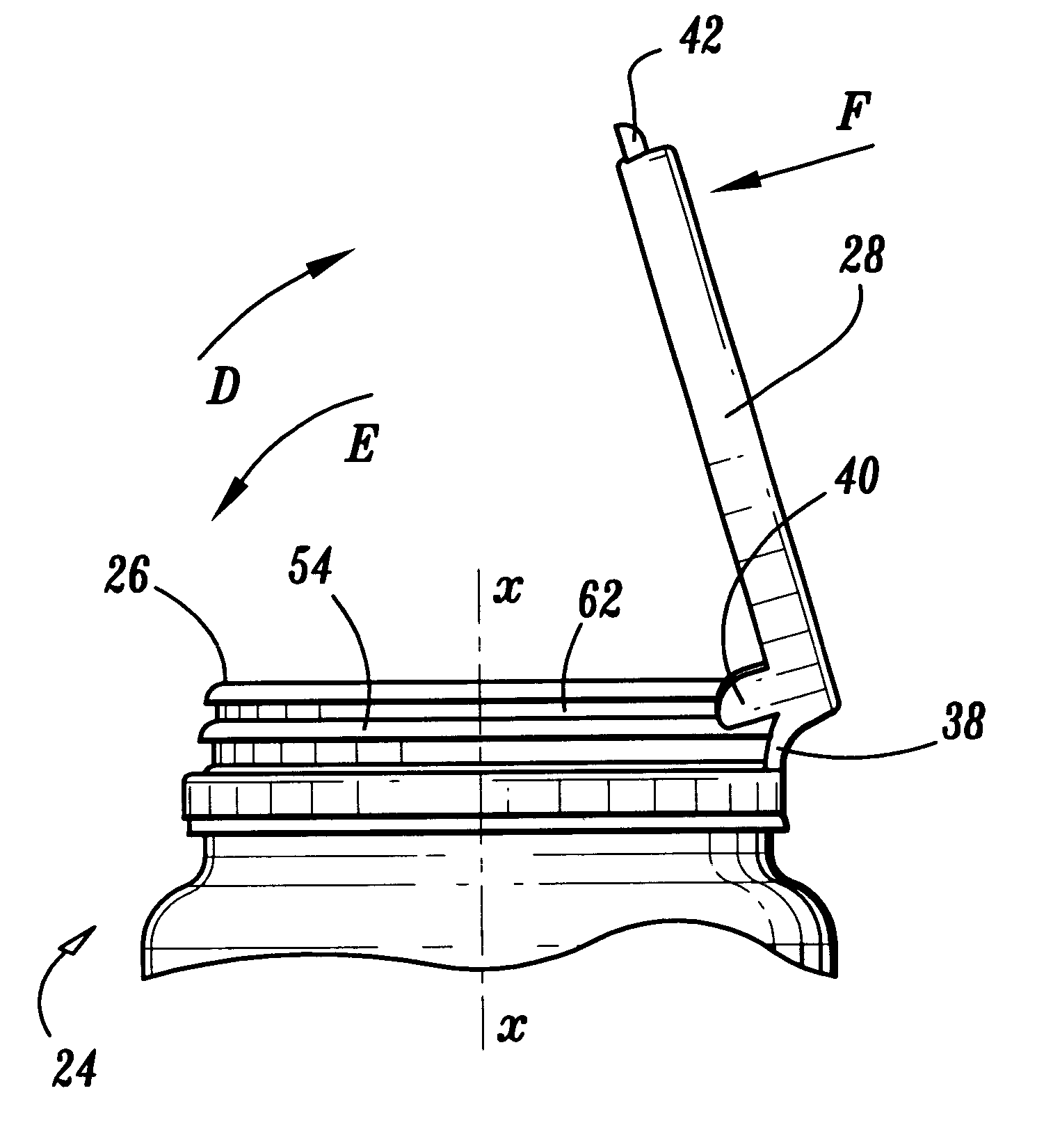 Product dispensing closure with lid support