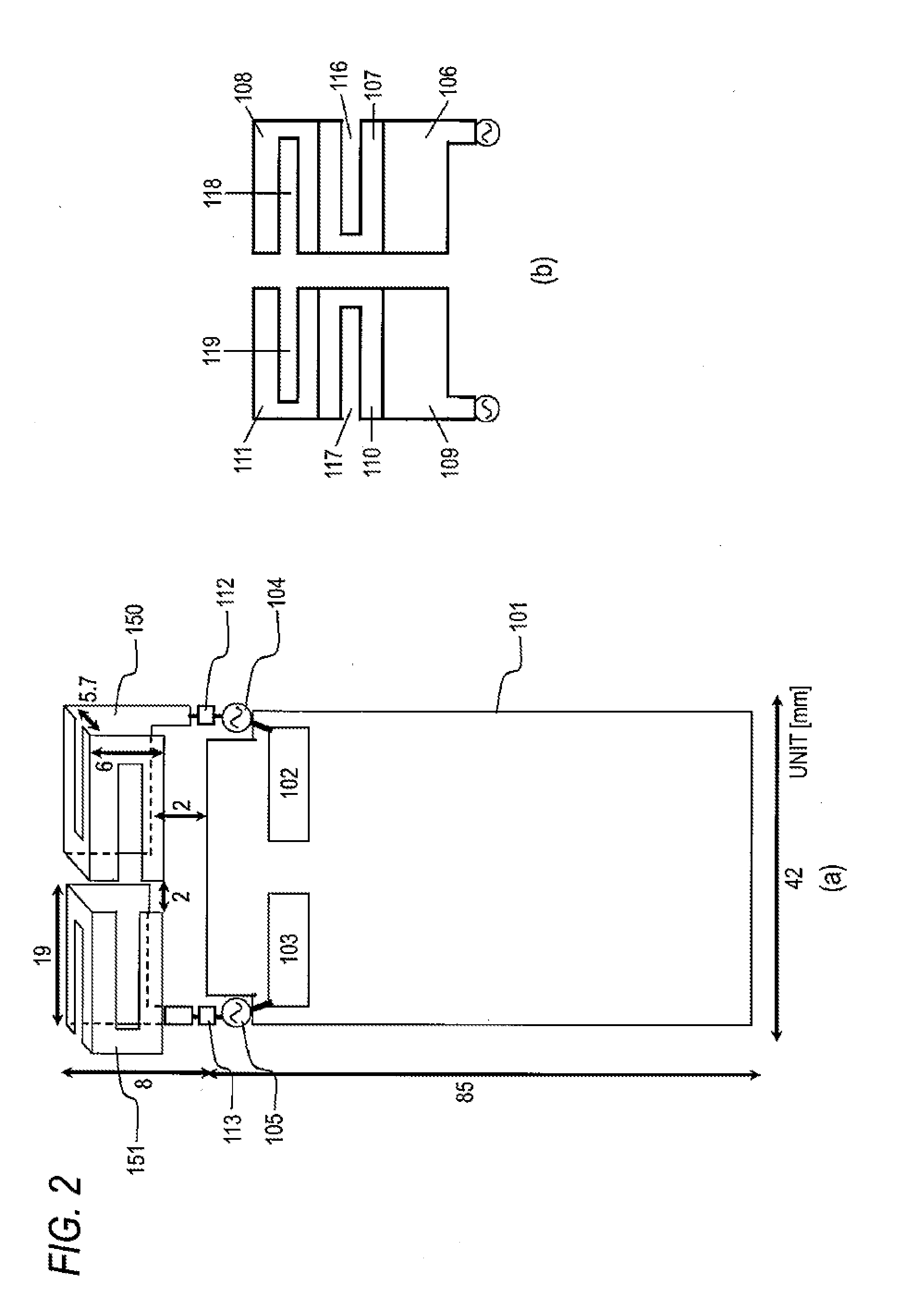 Antenna device and portable wireless terminal equipped with the same