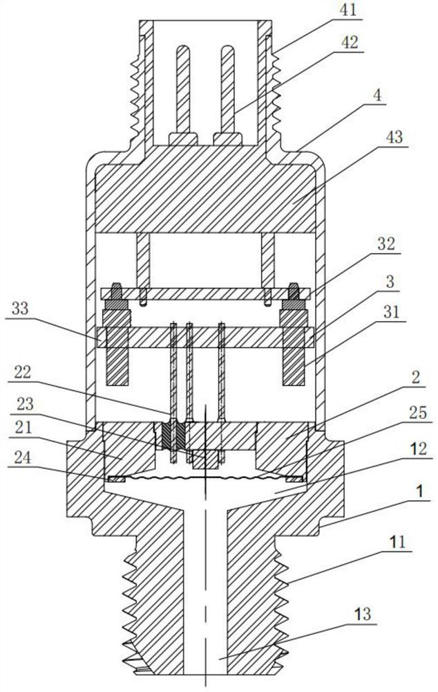 Modularly designed MEMS diffused silicon pressure sensor and manufacturing method thereof