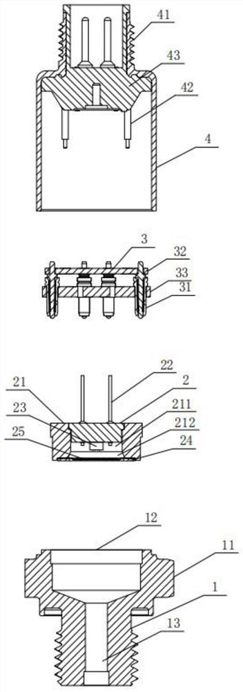 Modularly designed MEMS diffused silicon pressure sensor and manufacturing method thereof