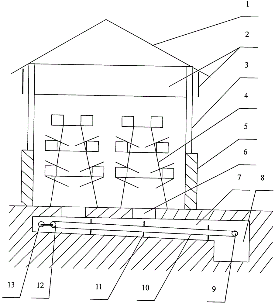 Rabbit hutch suitable for scale breeding of rabbits