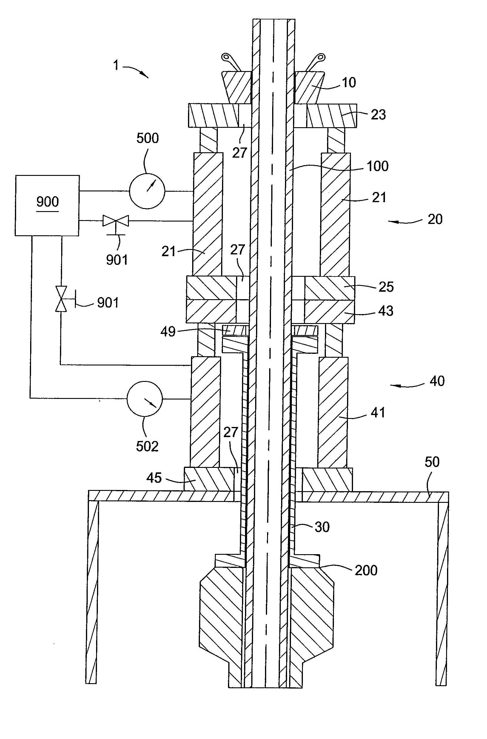 Controlled shared load casing jack system