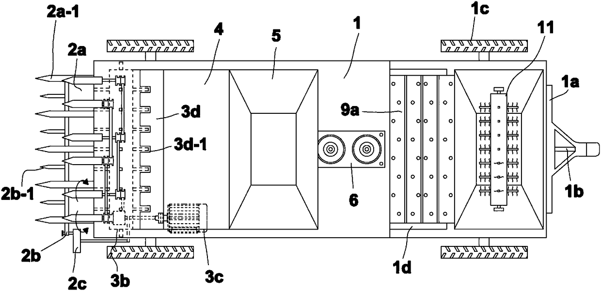 Integral harvesting device for rheum officinale