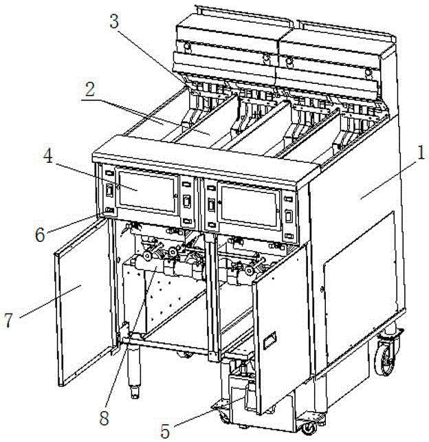 Western-style oil saving frying pan having functions of automatically detecting liquid level and reminding oil refilling