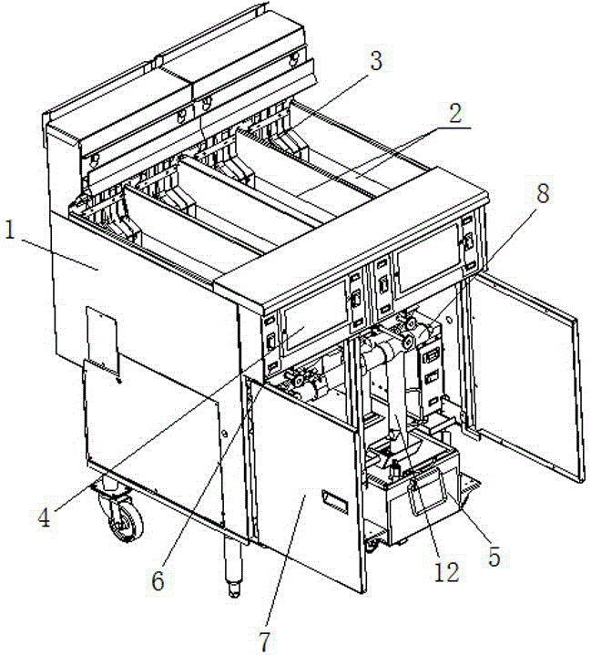 Western-style oil saving frying pan having functions of automatically detecting liquid level and reminding oil refilling