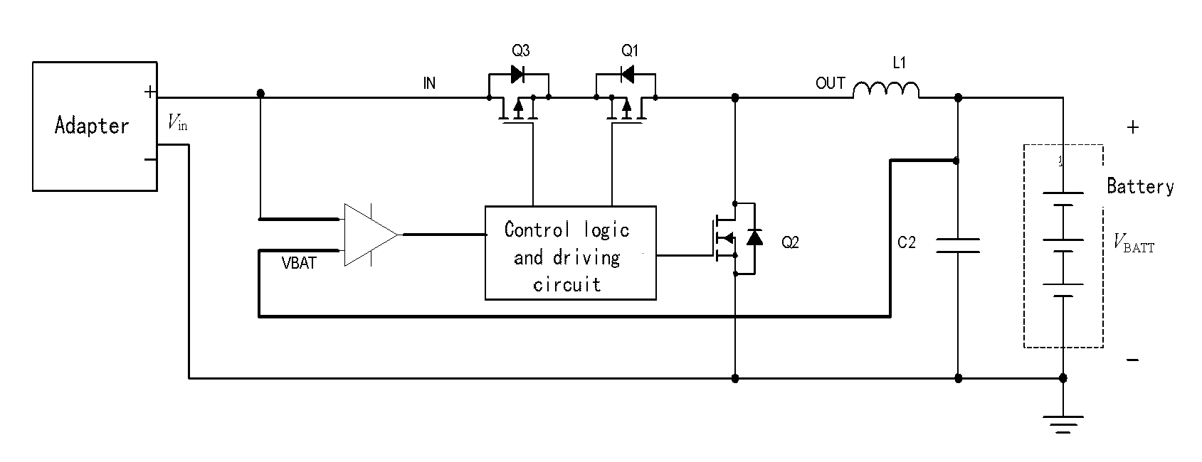 Synchronous rectification type battery charging circuit and protection circuit thereof