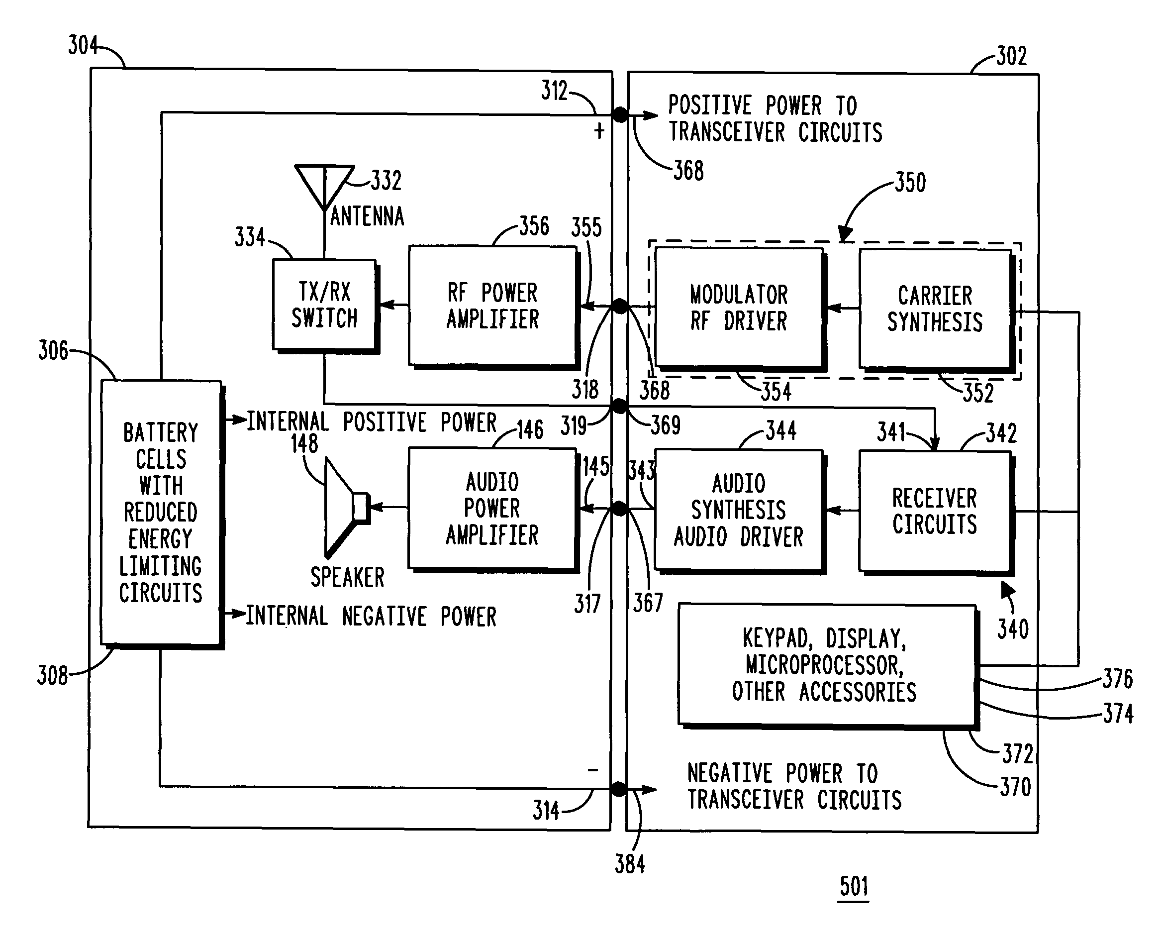 Portable radio and battery pack configuration