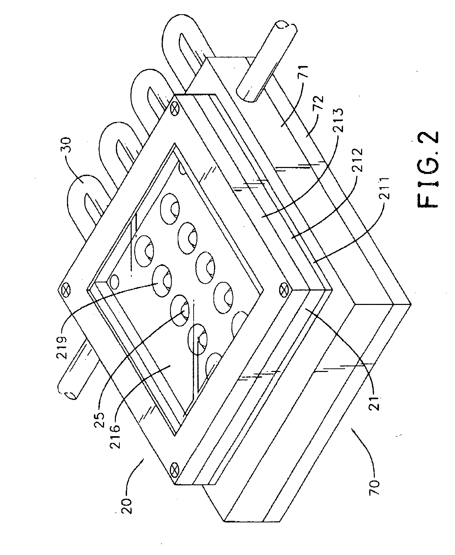 LED device with an active heat-dissipation device