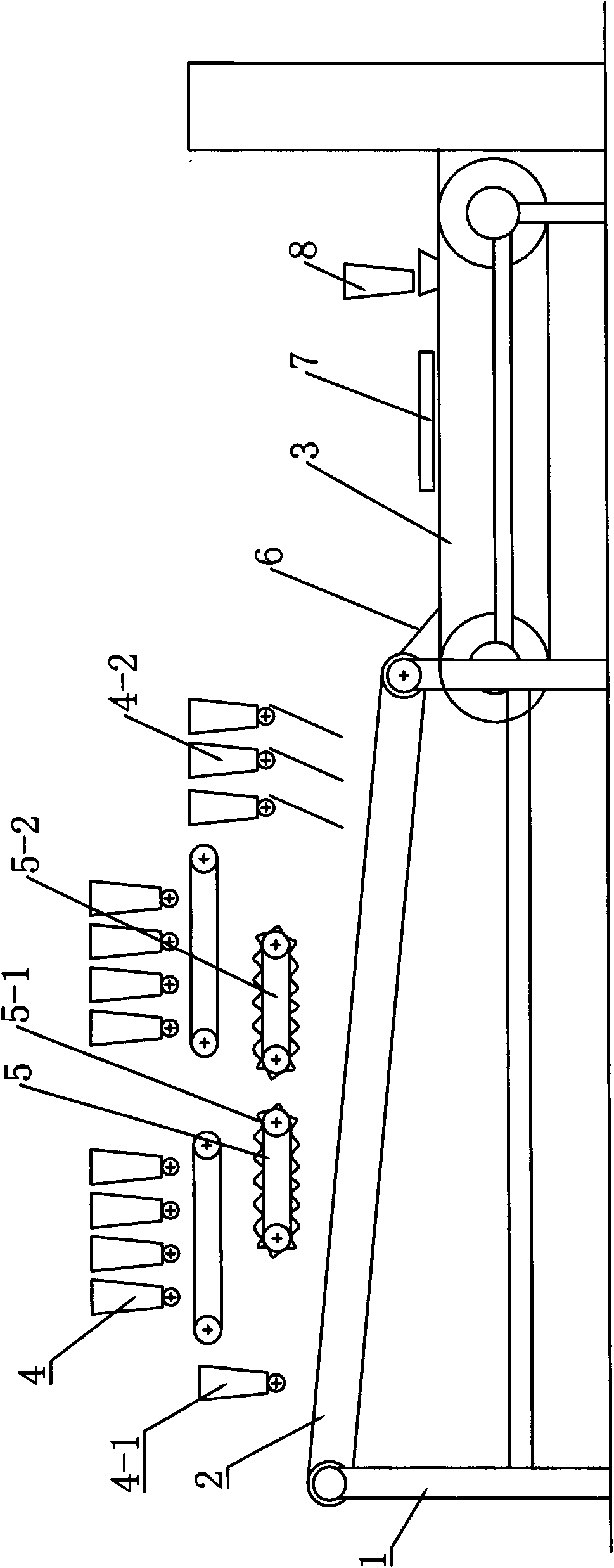 Process and equipment for distributing ceramic micro powder bricks