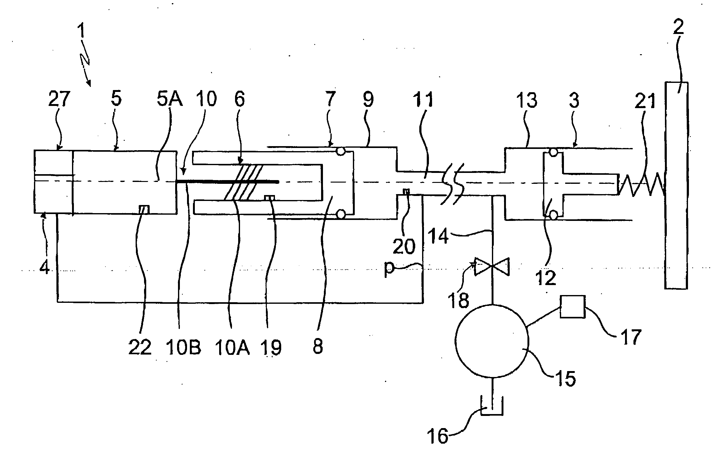 Device for controlling and/or regulating a hydraulically activatable shifting element of a gearing mechanism and a gearing mechanism