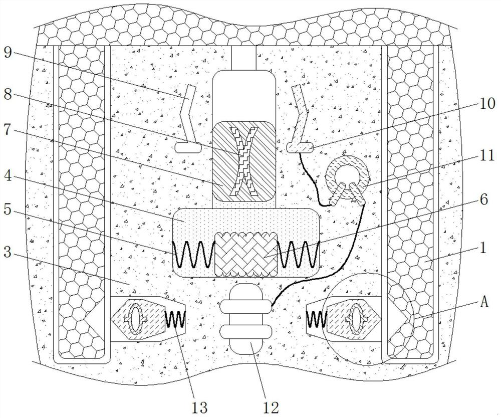 Hollow brick forming device applying green building technology