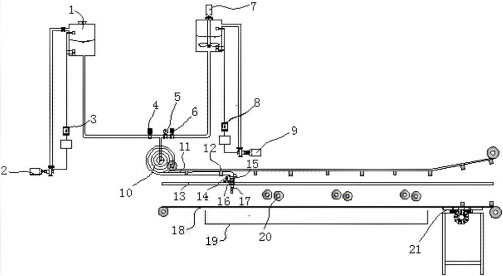 Continuous automatic quick cleaning and paste filling production line for lamb lungs