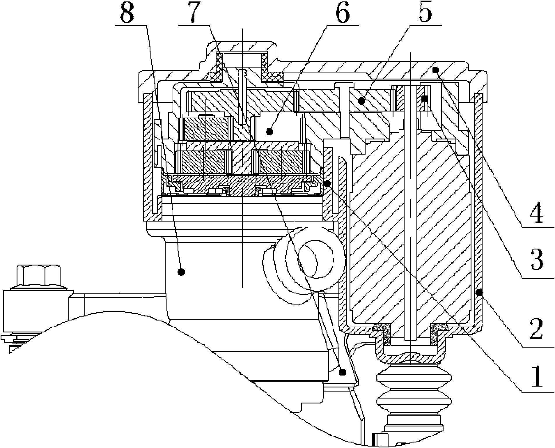 Electronic parking executor applied to motor vehicle brake system