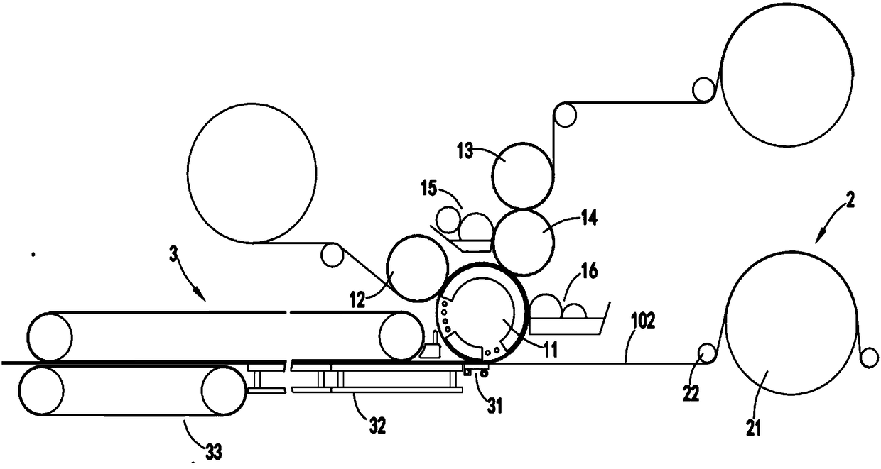 Corrugated paper production mechanism, four-layer corrugated board production line and production process thereof