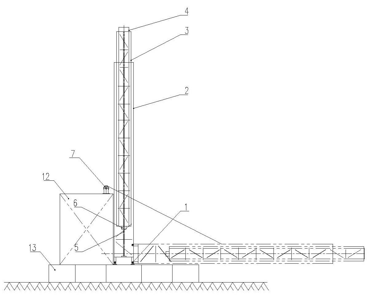 Elevator socket-type tower body, mobile communication base station and mounting method for tower body