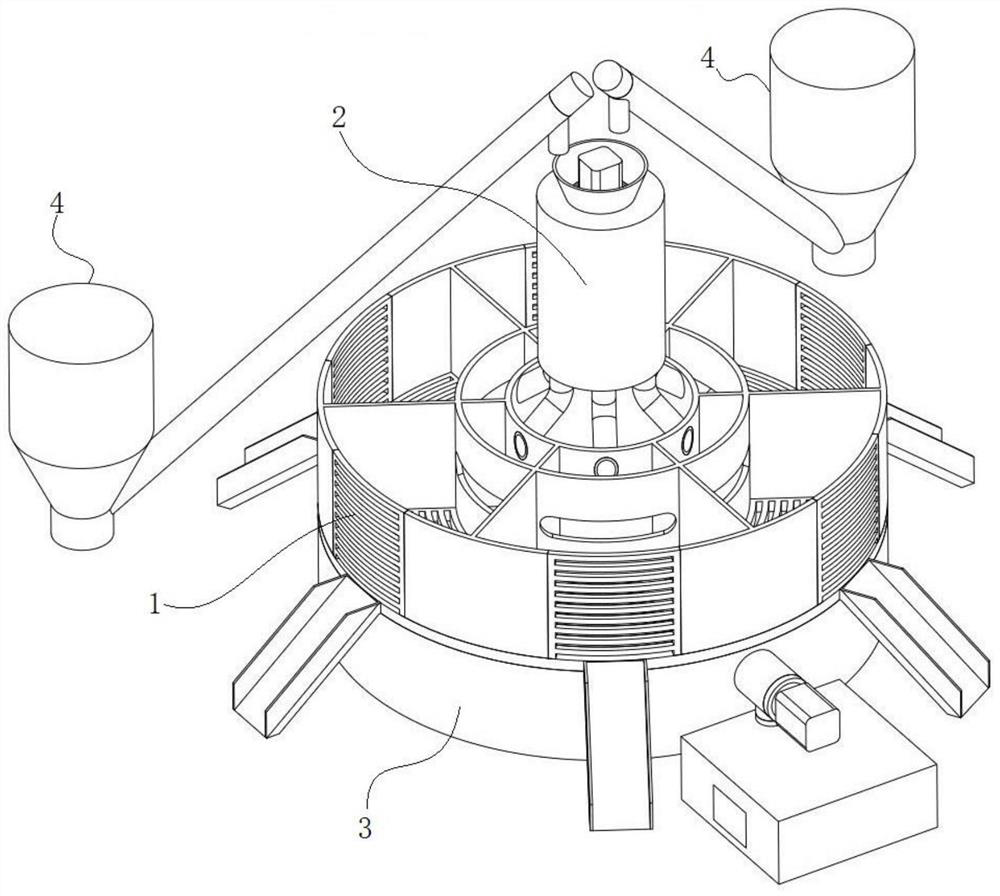 Livestock and poultry breeding system based on feed mixing adjustment discharging and manure-urine separation technologies