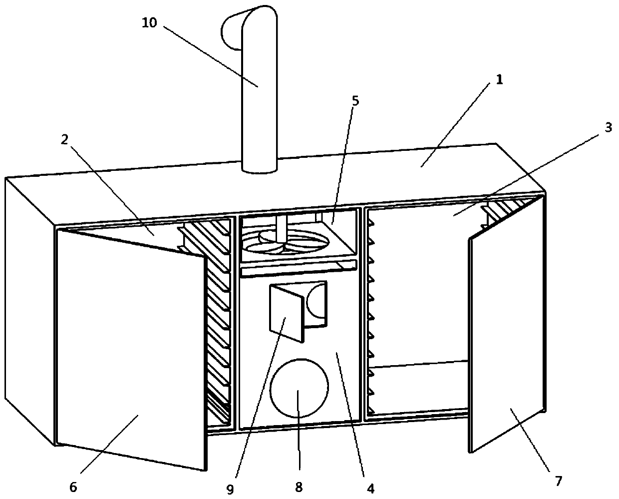 Dehydration drying device for mushroom processing