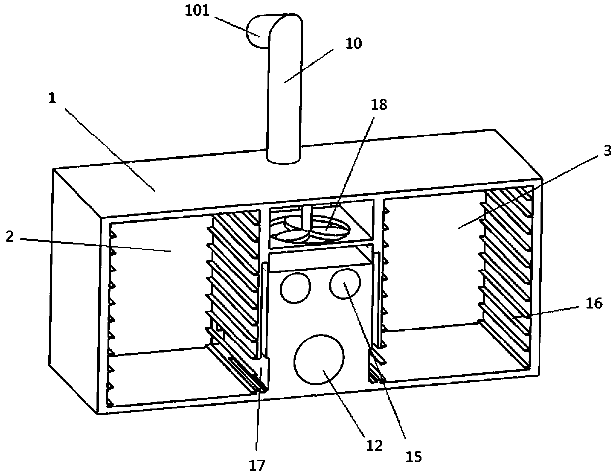 Dehydration drying device for mushroom processing