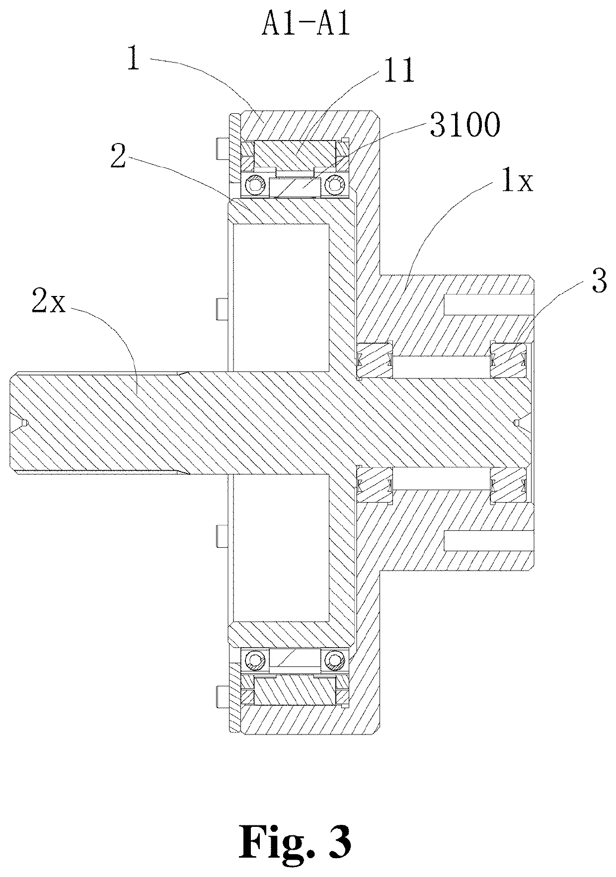 Lower pair arc stop-block overrunning clutch