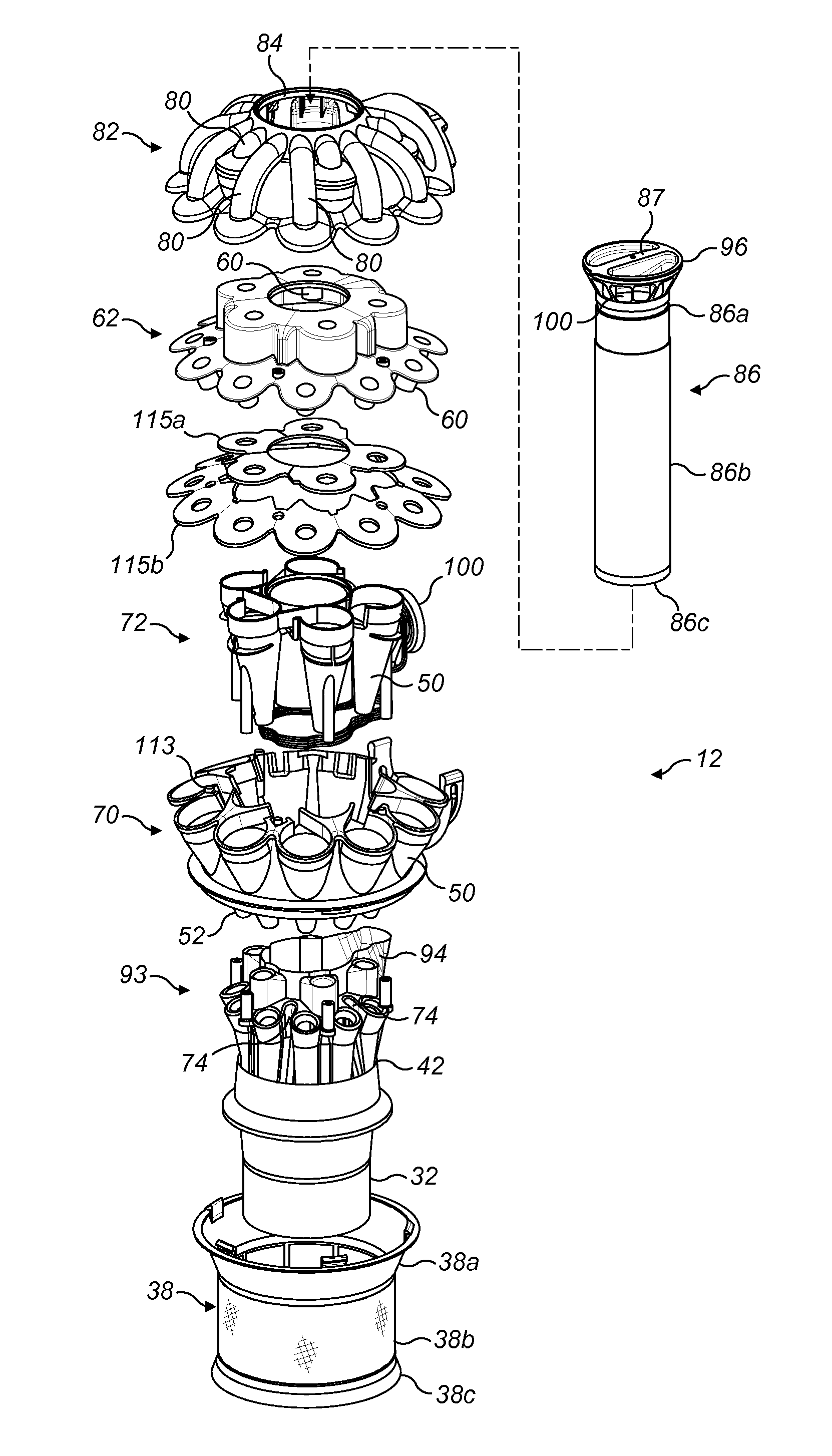 Cyclonic separating apparatus