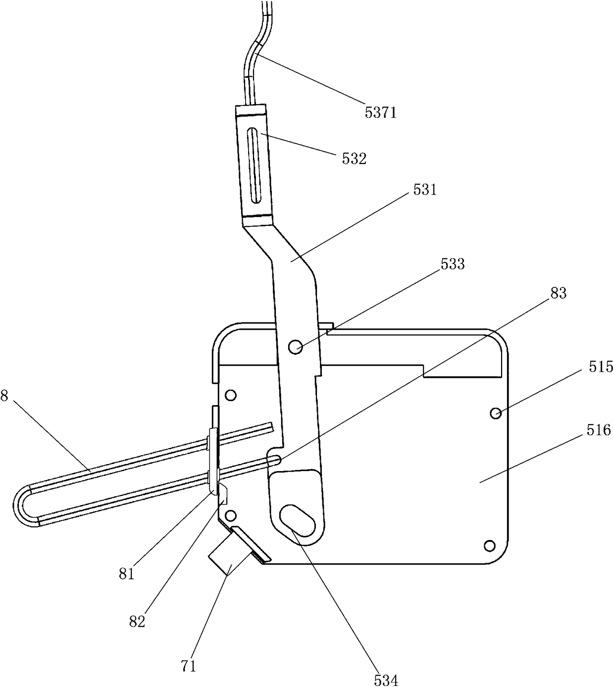 Plug-in toilet seat flip driving device