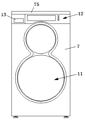 Double-rolling-drum washing machine