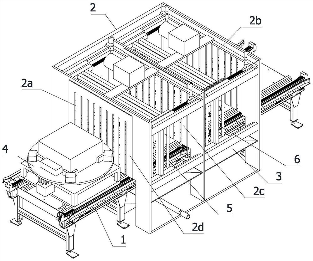 A kind of automatic cleaning equipment used for processing bearing seat of wind power generation equipment