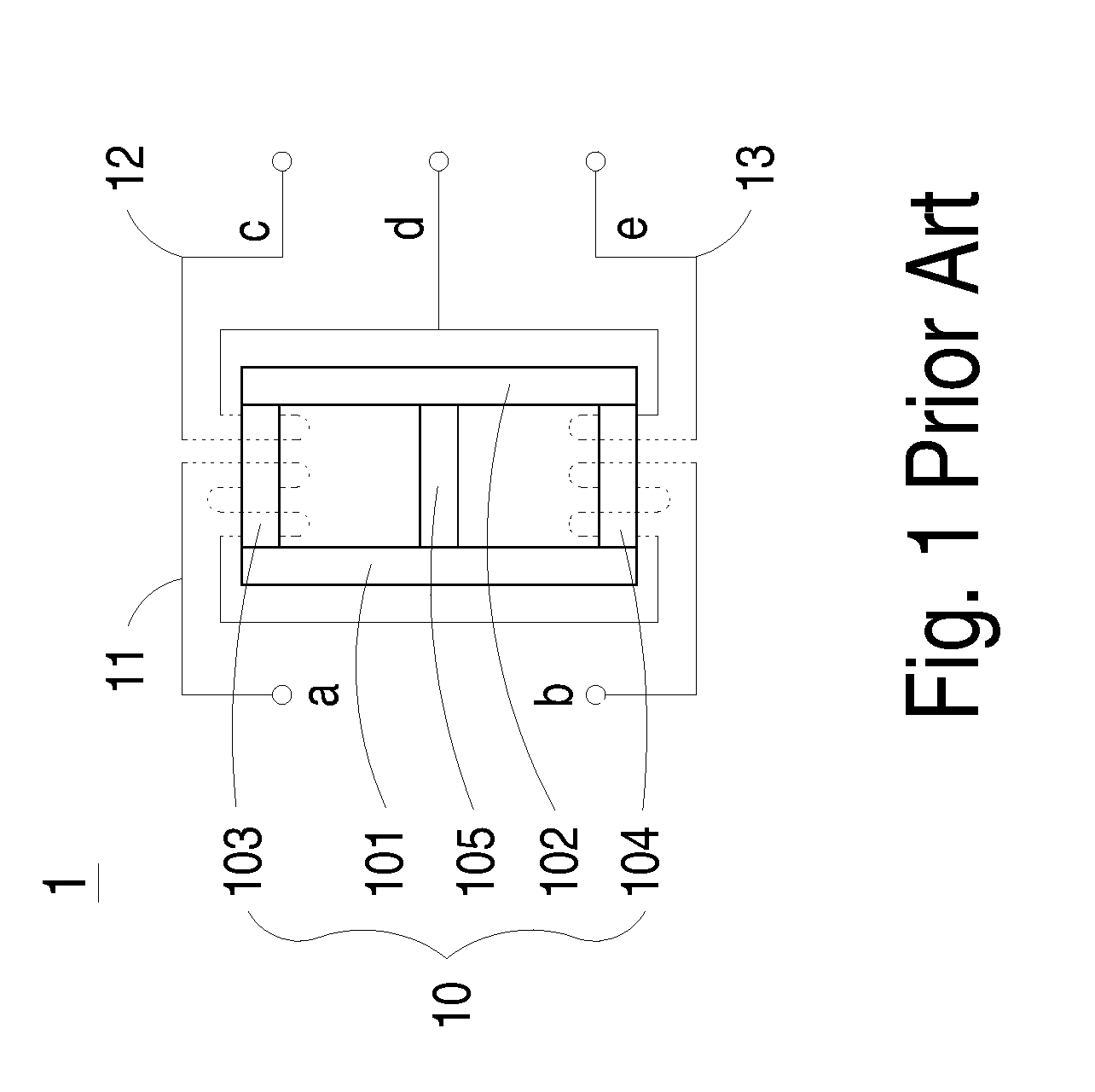 Magnetic element and magnetic core assembly having reduced winding loss