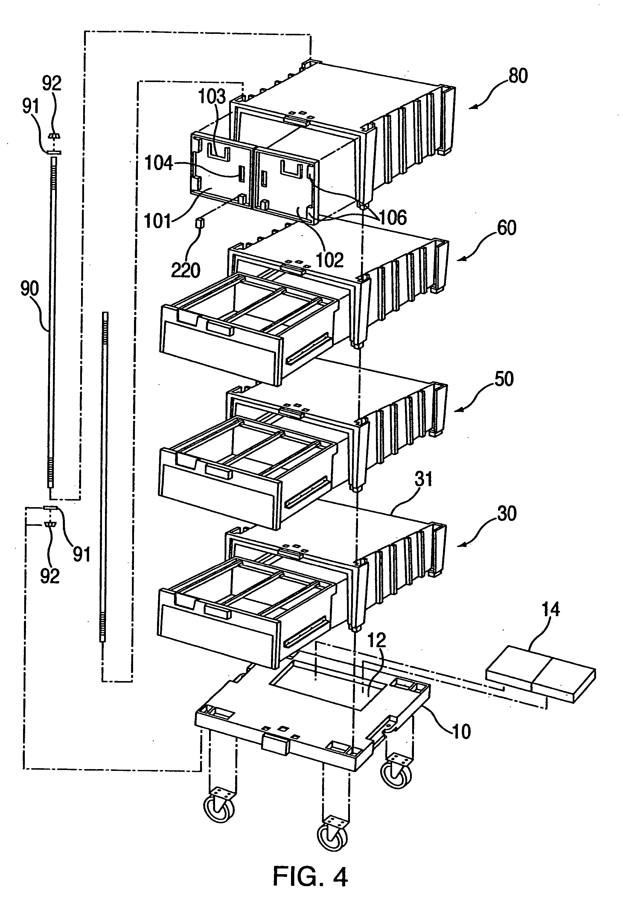 Moving cart assemblies