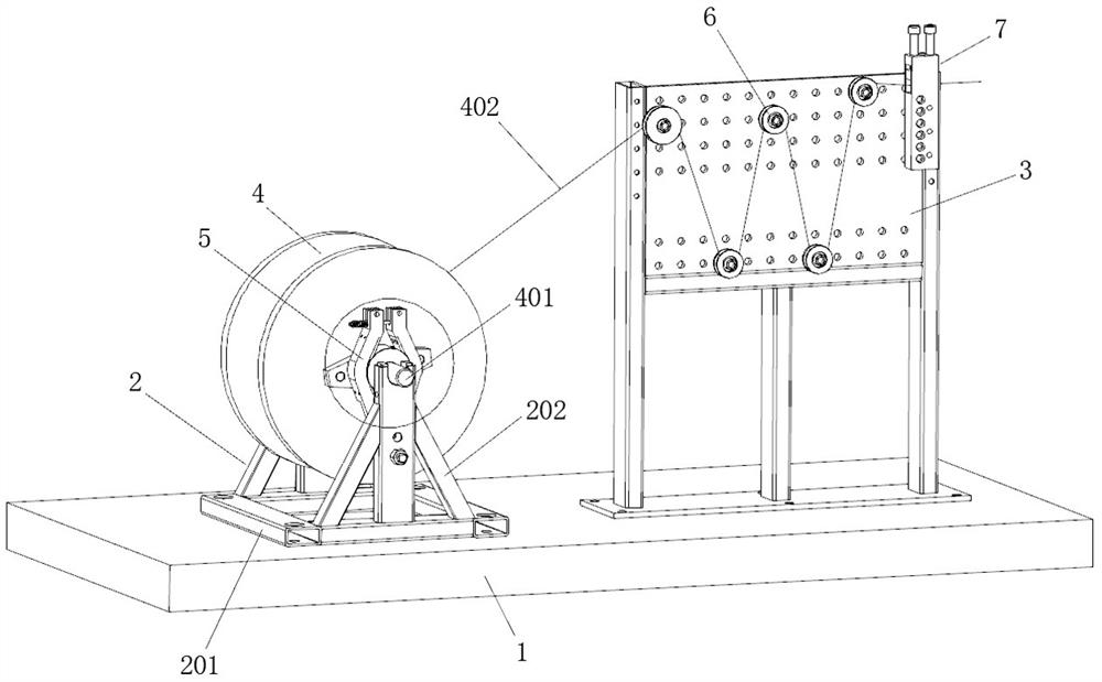 Rotor winding and unwinding device