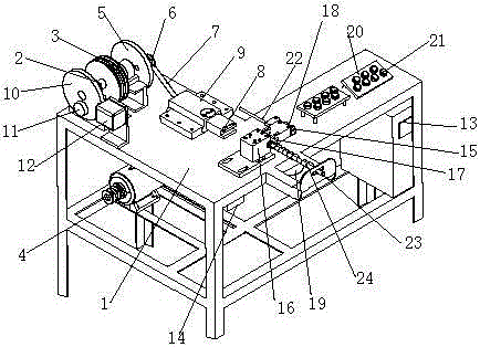 An automatic material cutting machine for motors