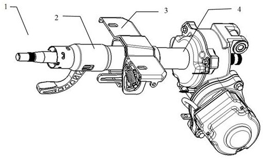 Crash energy absorbing and anti-falling structure of steering column