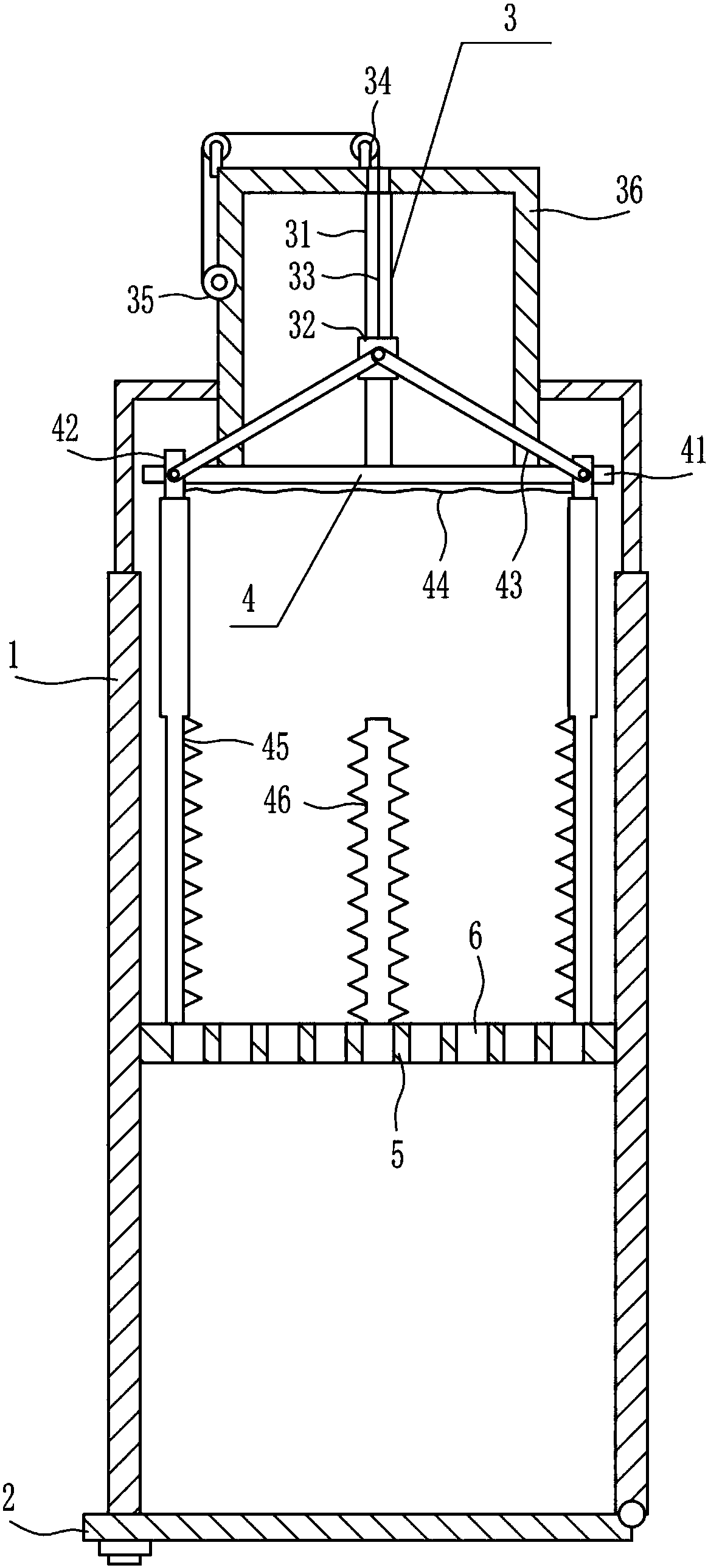 Processing machine for waste molded case of circuit breaker