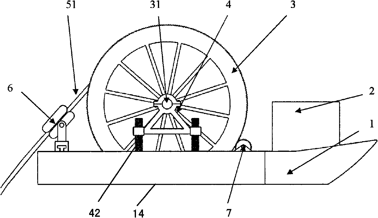 Reel-type submarine pipeline laying workboat and working method thereof