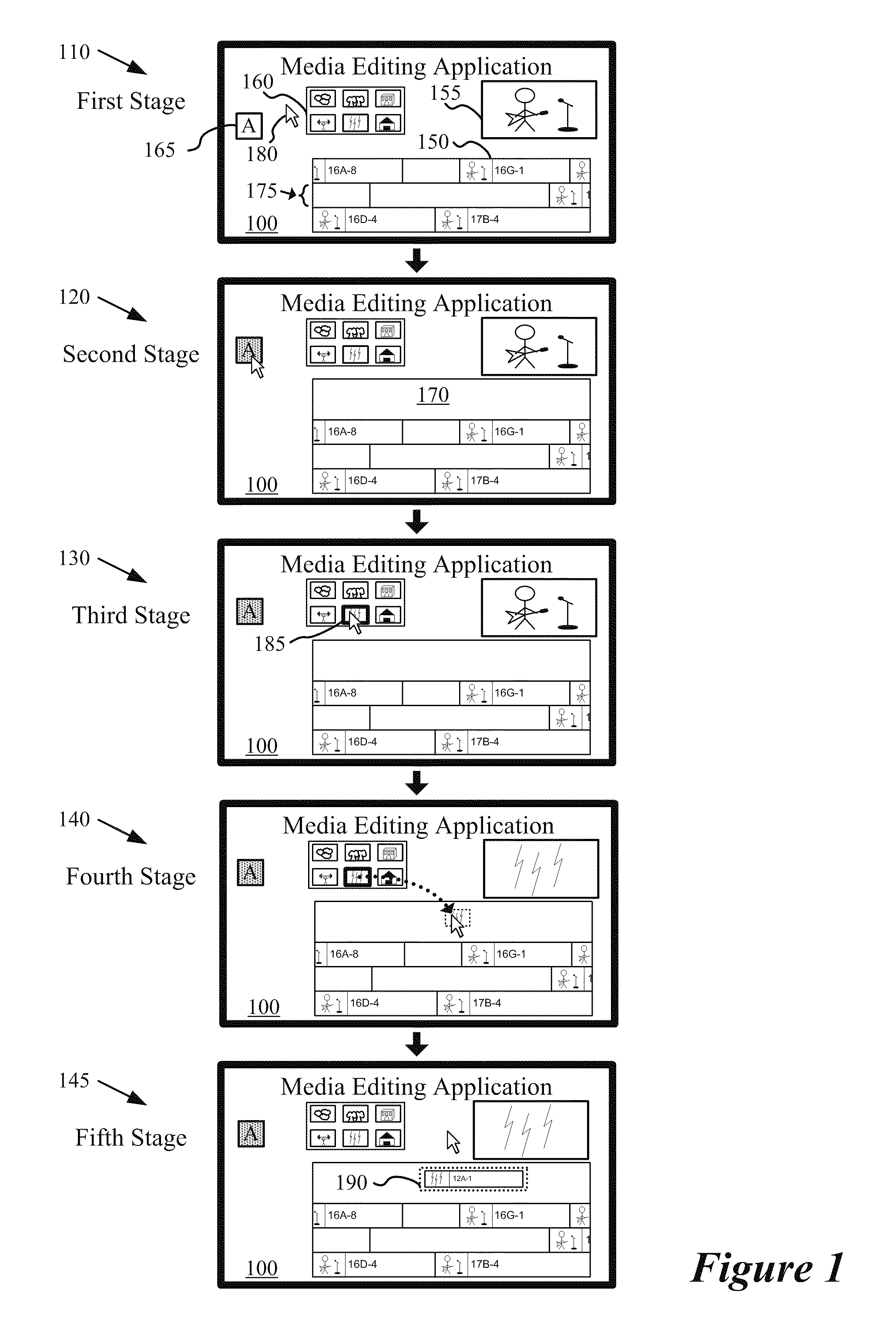 Media Editing Application with Candidate Clip Management