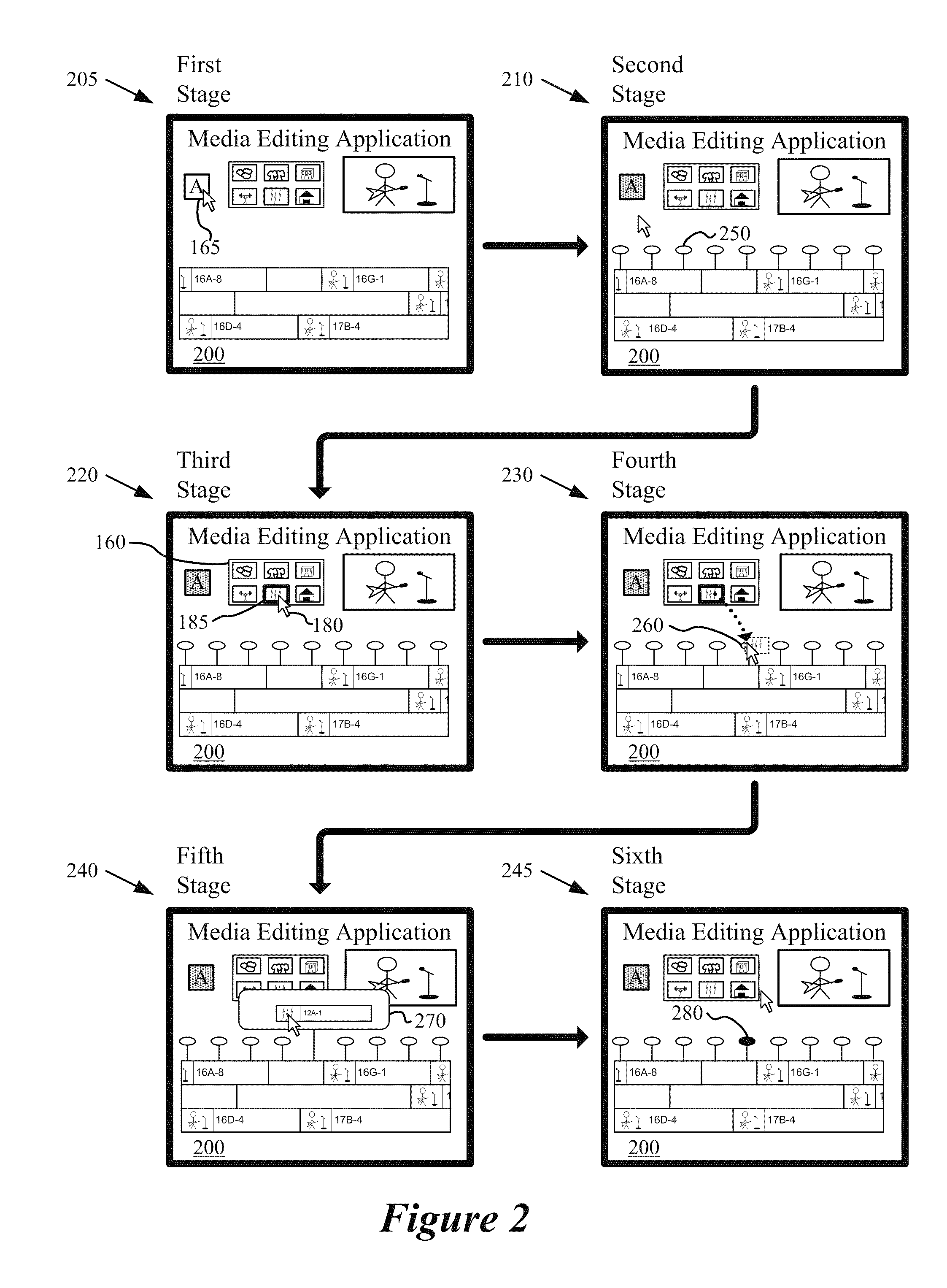 Media Editing Application with Candidate Clip Management