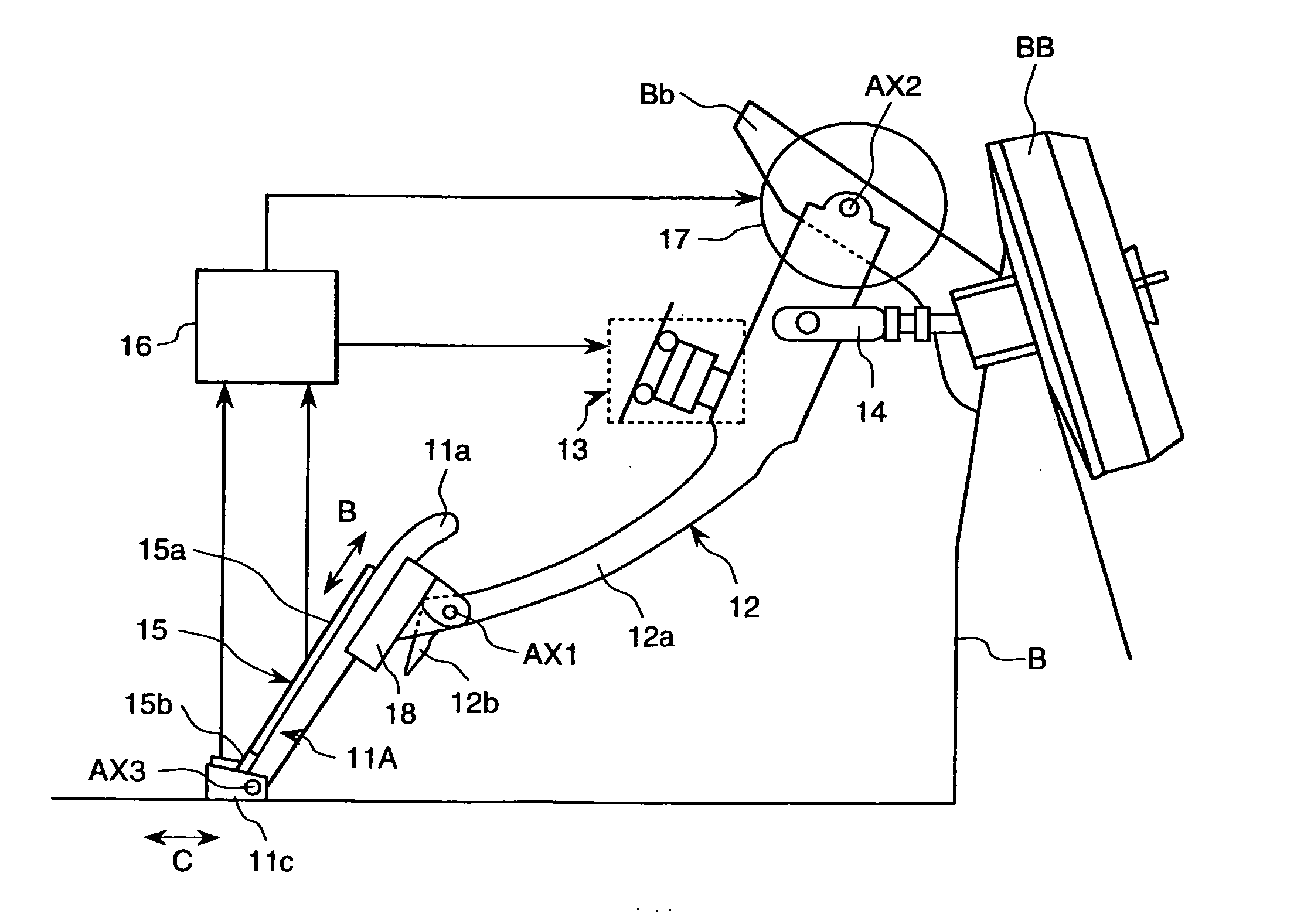 Pedal device for vehicle and automobile using the same