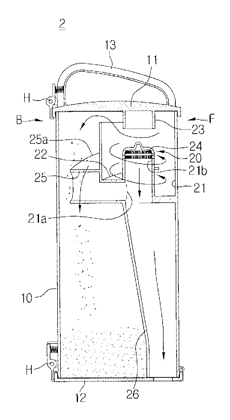 Dust separating apparatus for vacuum cleaner