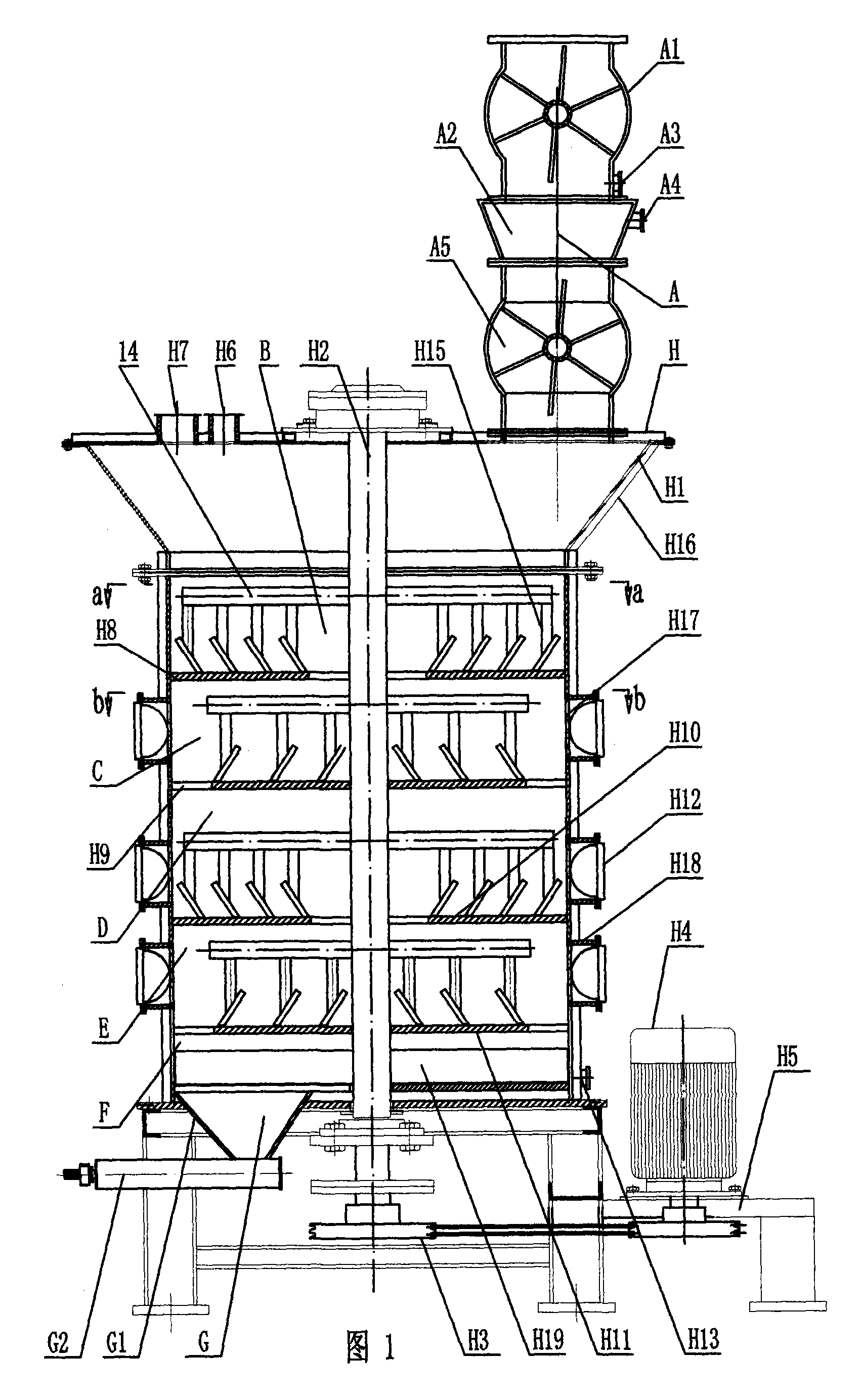 Vertical continuous microwave heating low-temperature cracking furnace for garbage