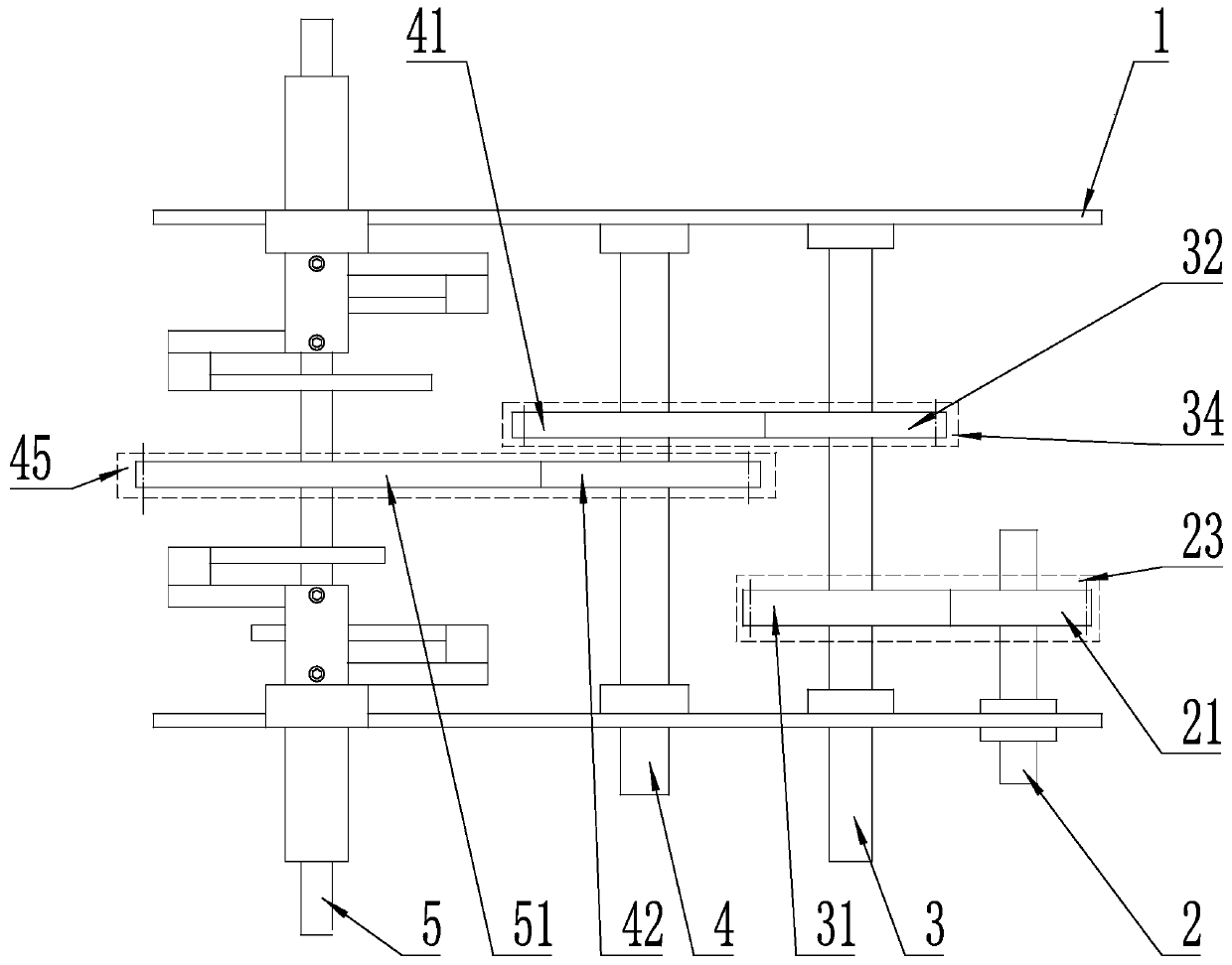 Multi-mode fishing net knitting machine movement mechanism