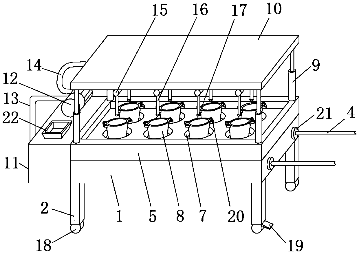 Planting device for potted strawberries