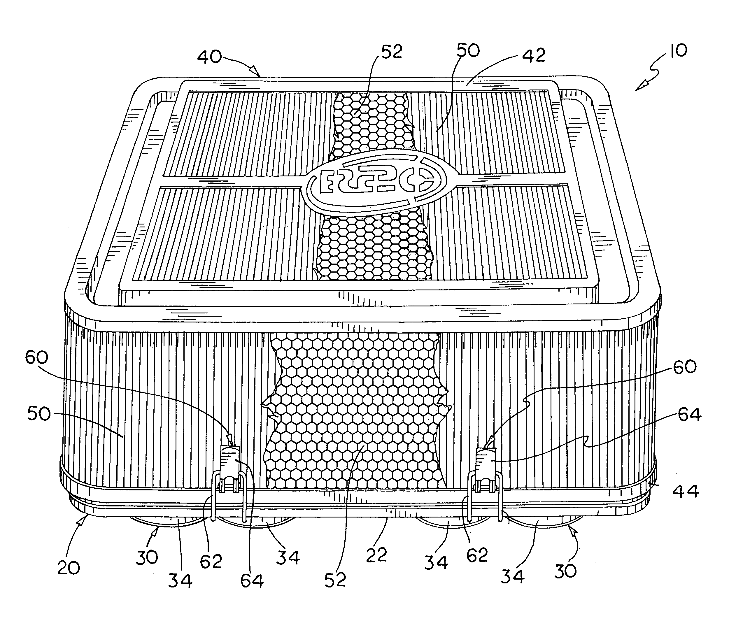 Velocity stack mounted air filter assembly