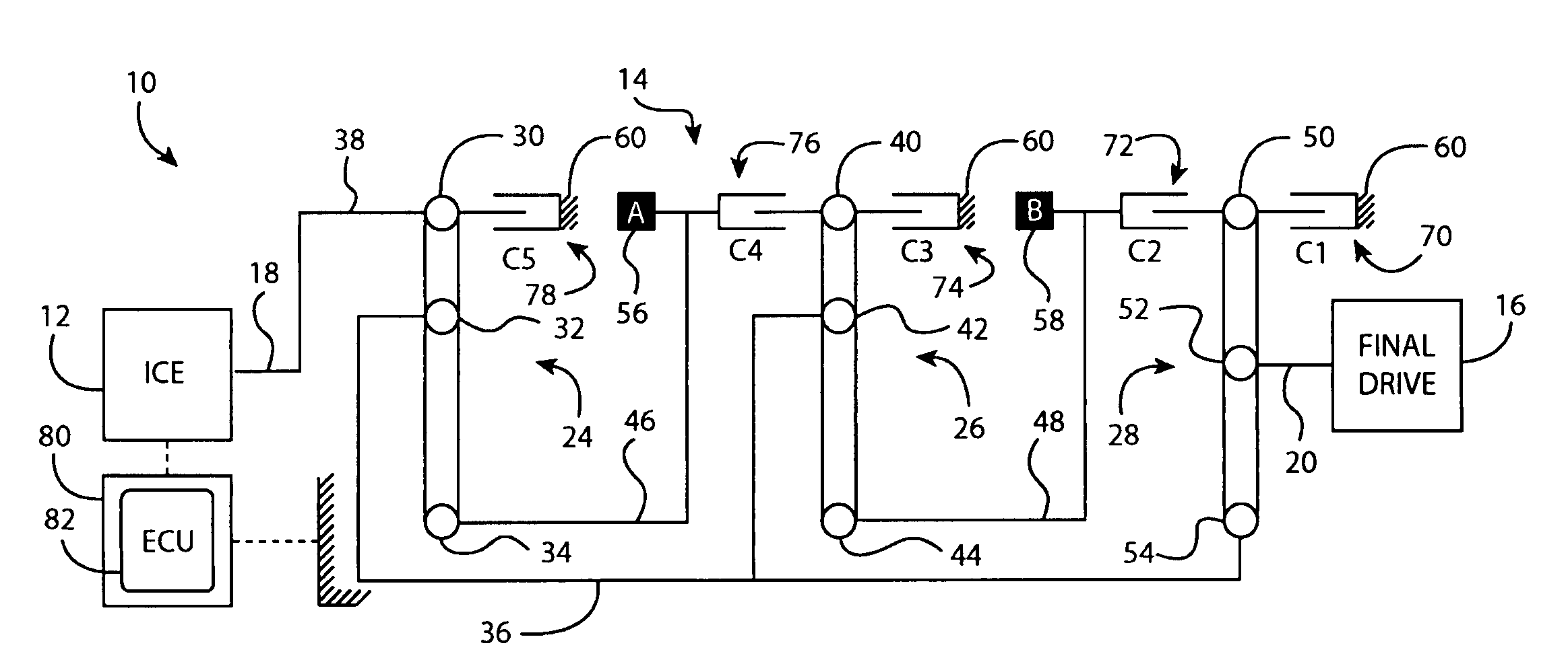 Multi-mode hybrid transmission and shift control method for a multi-mode hybrid transmission