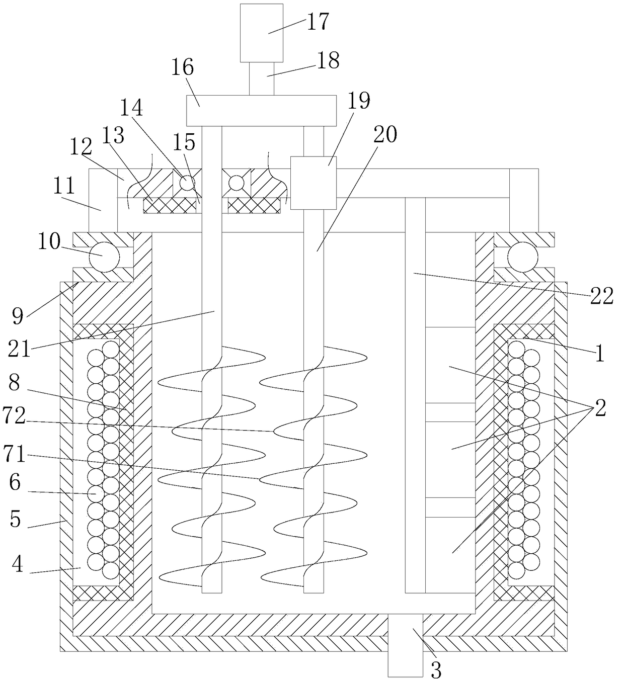 Heat preservation type concrete stirring device