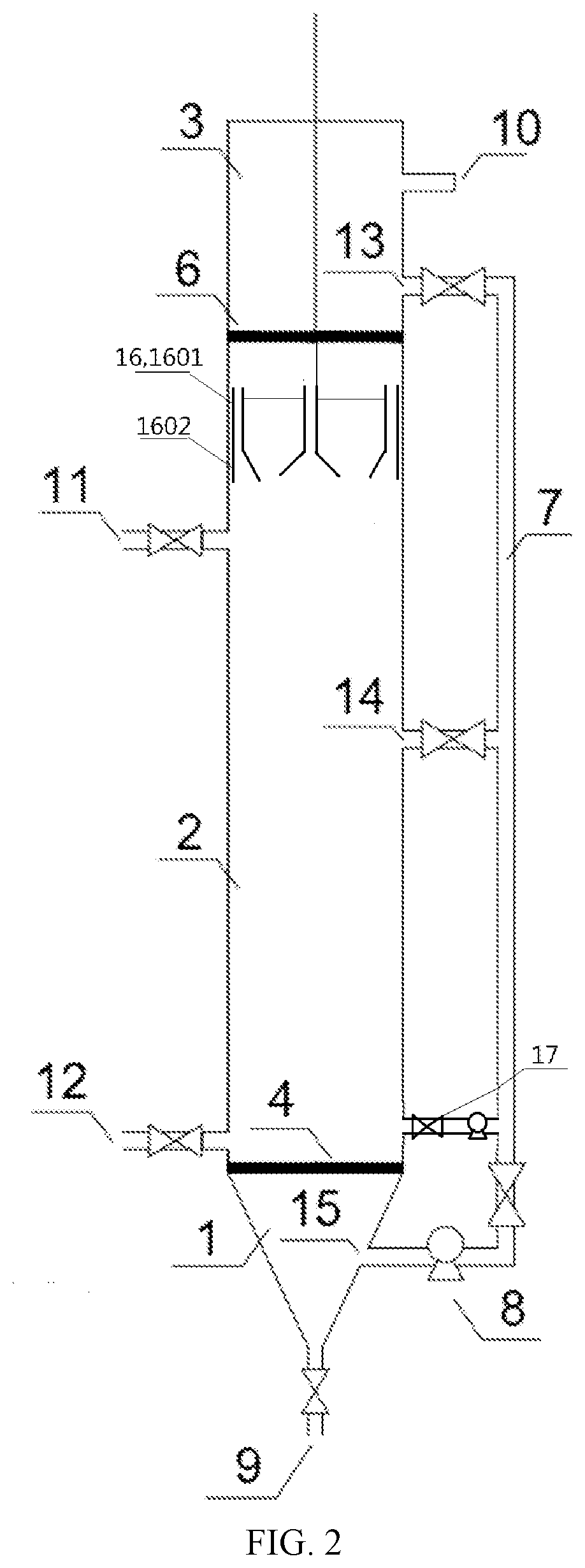 Fluidized adsorption device and fluidized adsorption method for sewage treatment