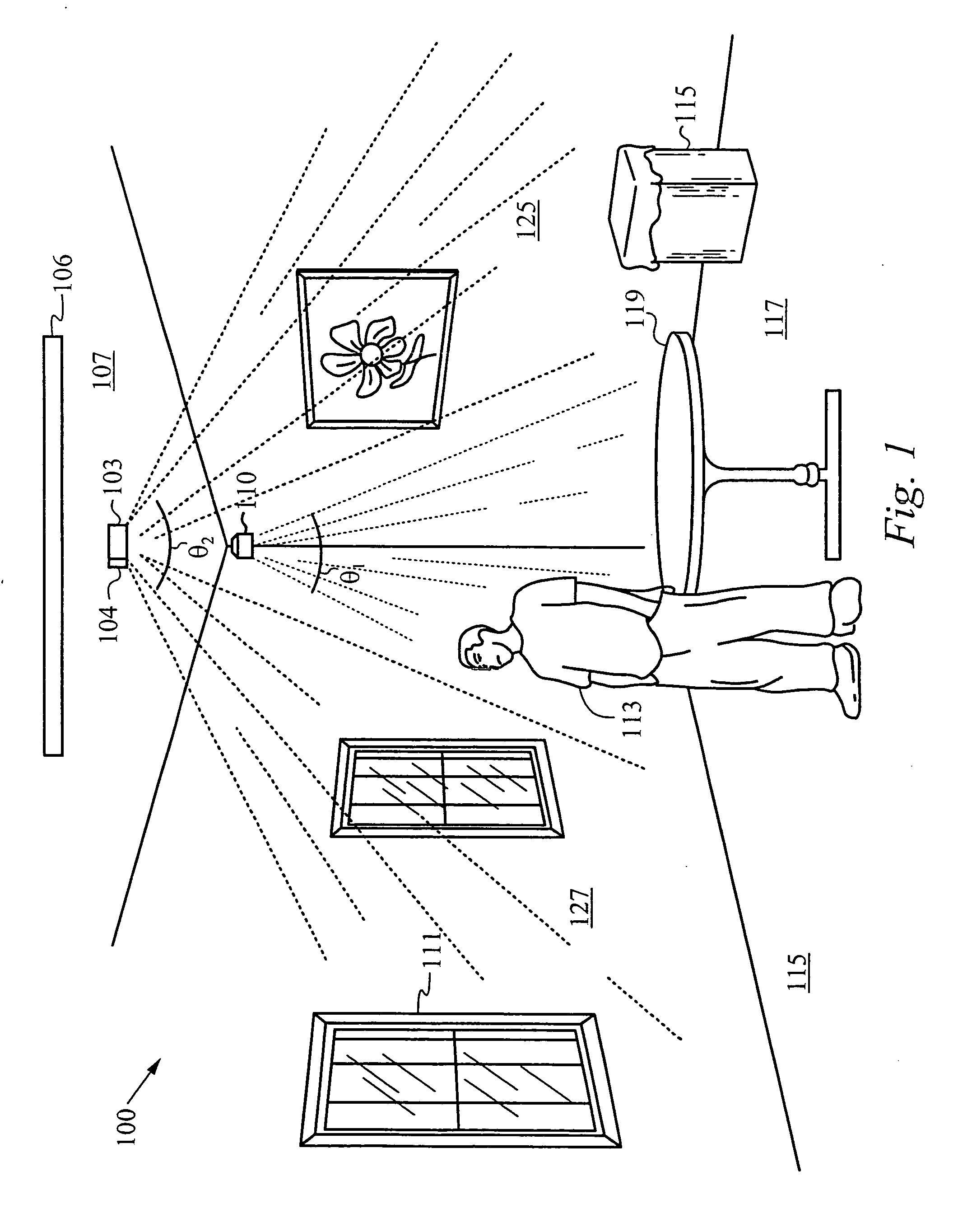 Broad field motion detector